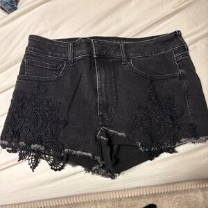 Black Lace Trim American Eagle shorts